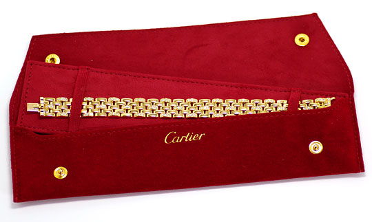 Foto 4 - Original Cartier Panthere Armband Brillanten, Gelbgold, R4752