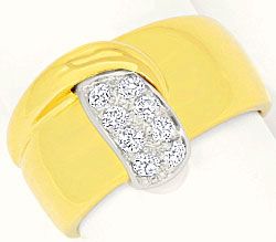Foto 1 - Design-Brillant-Ring 18K Gelb Weißgold River Lupenrein, S4451