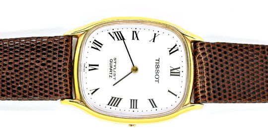 Foto 1 - Tissot Herren-Armbanduhr 14K Gelbgold Topuhr Ungetragen, U1020