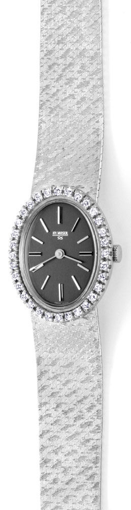 Foto 2 - Brillant Damen Uhr, 32 Diamanten, 18K Weißgold Topuhr, U1048